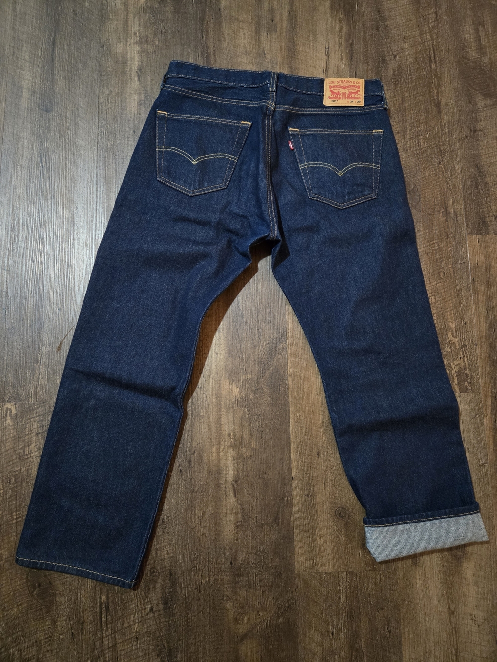 Levi's 501 Men's Straight Jeans - Deep Indigo Blue
